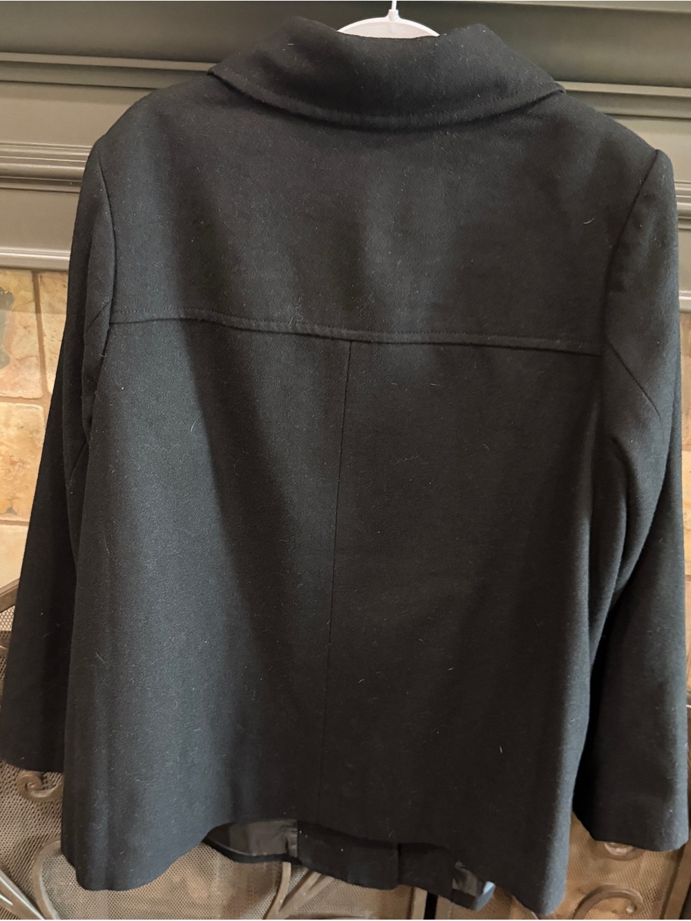 Old Navy Maternity Black Wool-Blend Swing Peacoat Jacket - XL - Picture 2 of 5